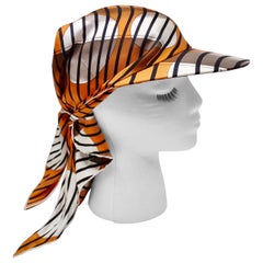 Hermès - Casquette-écharpe H20 orange pointue