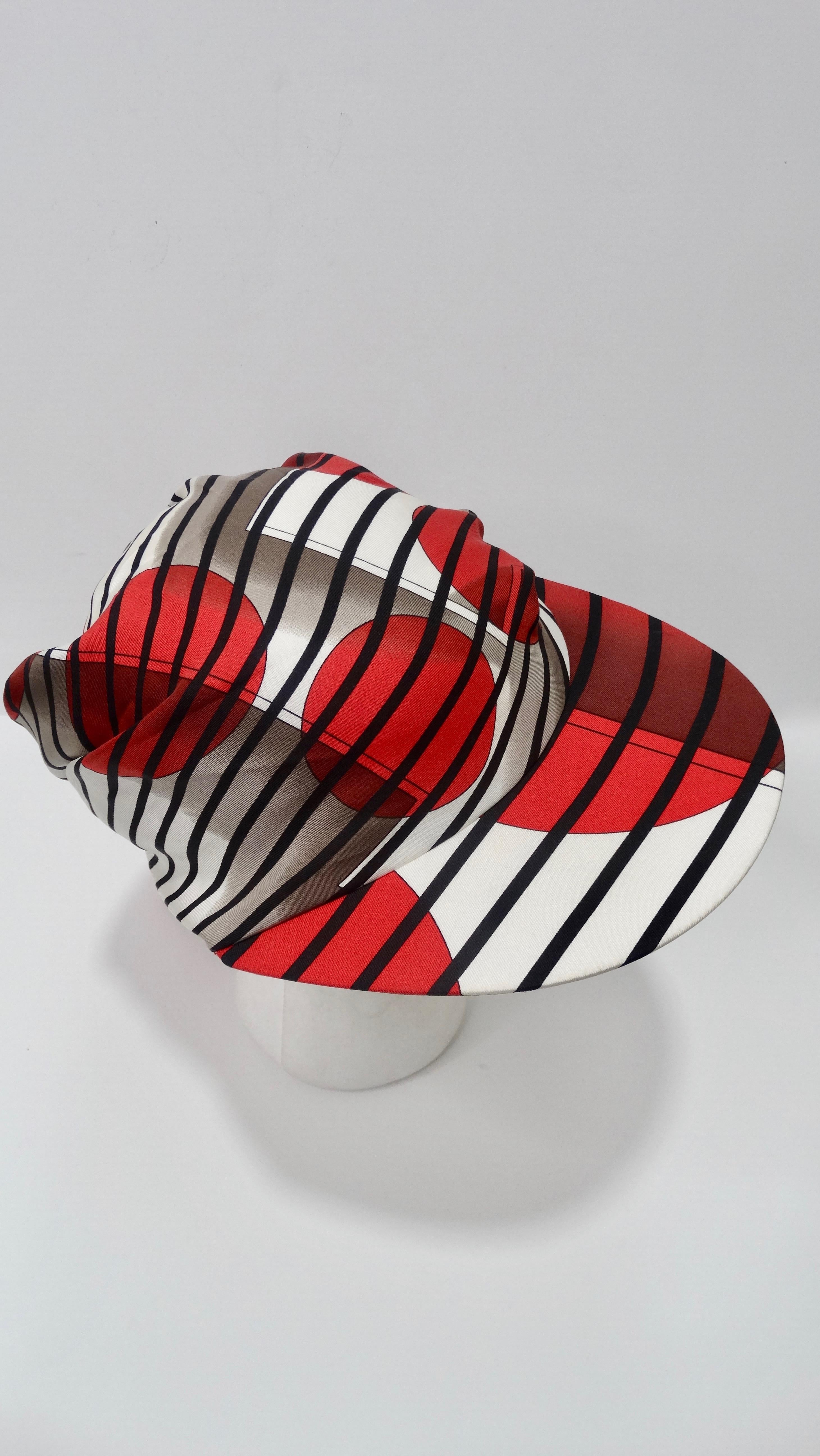 Gray Hermes H20 Red Pointu Scarf Cap