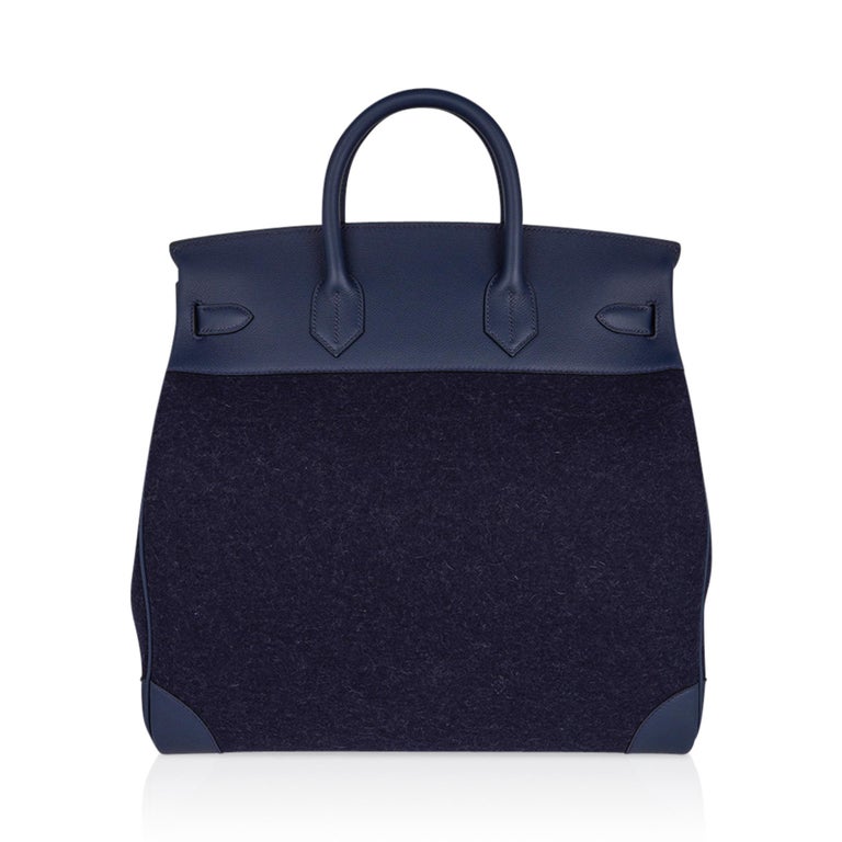 Hermes HAC 40 Birkin Men's Bag Bleu Nuit Todoo Feutre / Bleu de Malte  Palladium For Sale at 1stDibs | hermes mens bags, men's birkin bags, mens  hermes bag