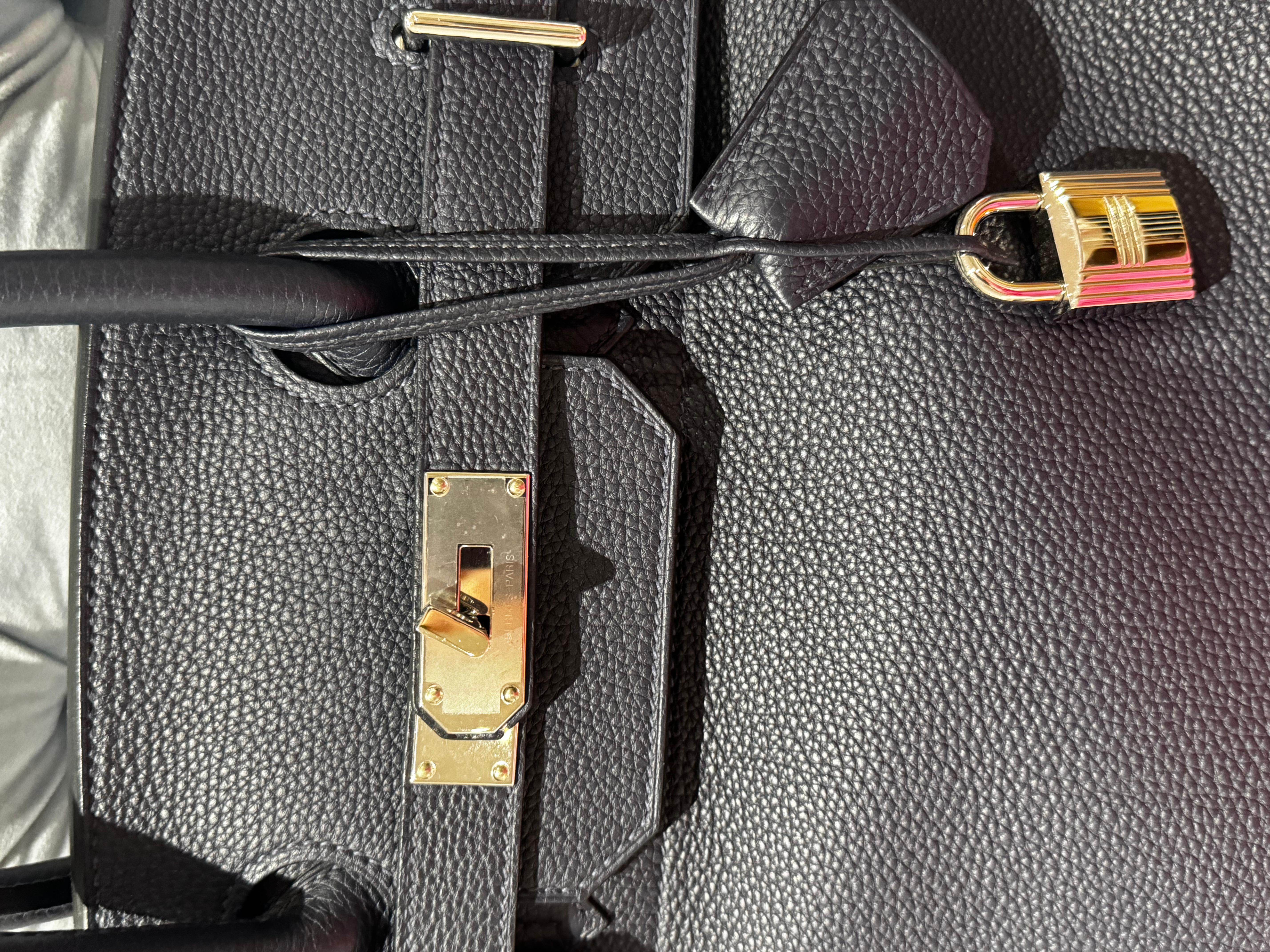 Hermès Bleu Nuit Togo HAC 40 Palladium Hardware, 2022. Amazing statement bag! For travel or everyday. 
Includes lock, two keys, clochette, clochette dust bag.

16