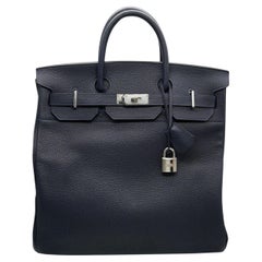 Hermès HAC 40 Bleu Nuit Palladium Hardware Bag