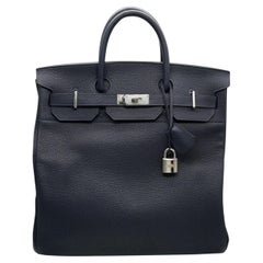 Borsa Hermès HAC 40 Bleu Nuit Palladium Hardware