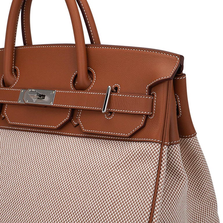 Hermes Gold Evercolor Leather Citynews Briefcase