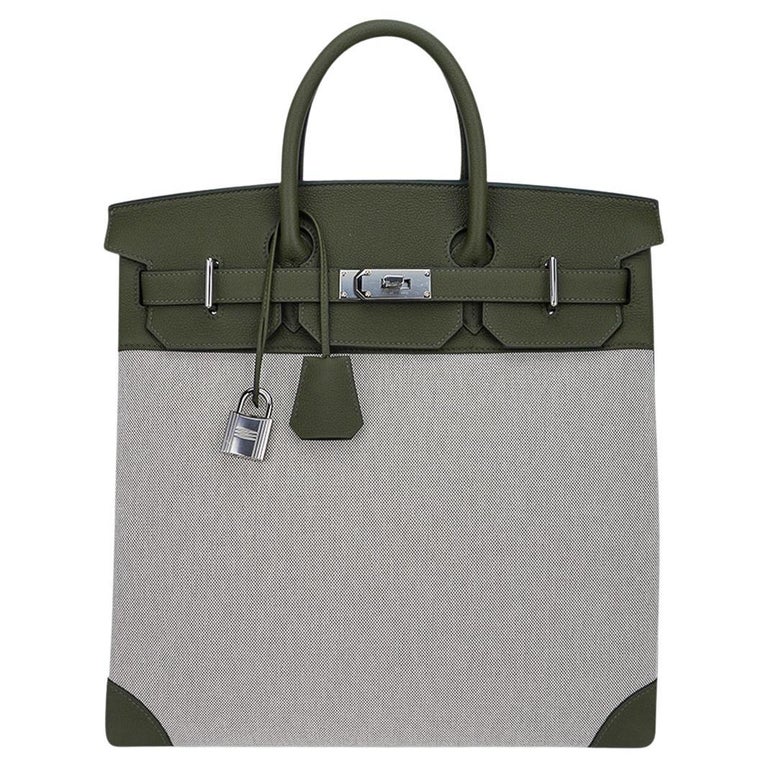 Hermès Natural Ardennes Leather HAC 45 cm Bag at 1stDibs