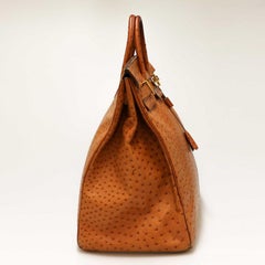 Hermes HAC 50 Cognac Struzzo