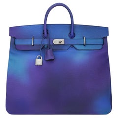 Hermes HAC 50 Cosmos Ombre Togo Palladium Limited Edition Travel Bag