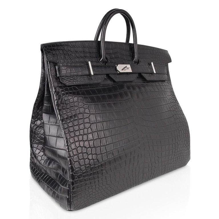 VERIFIED Authentic HERMES 2009 Birkin Black Togo Leather HAC 50 RARE Travel  Bag