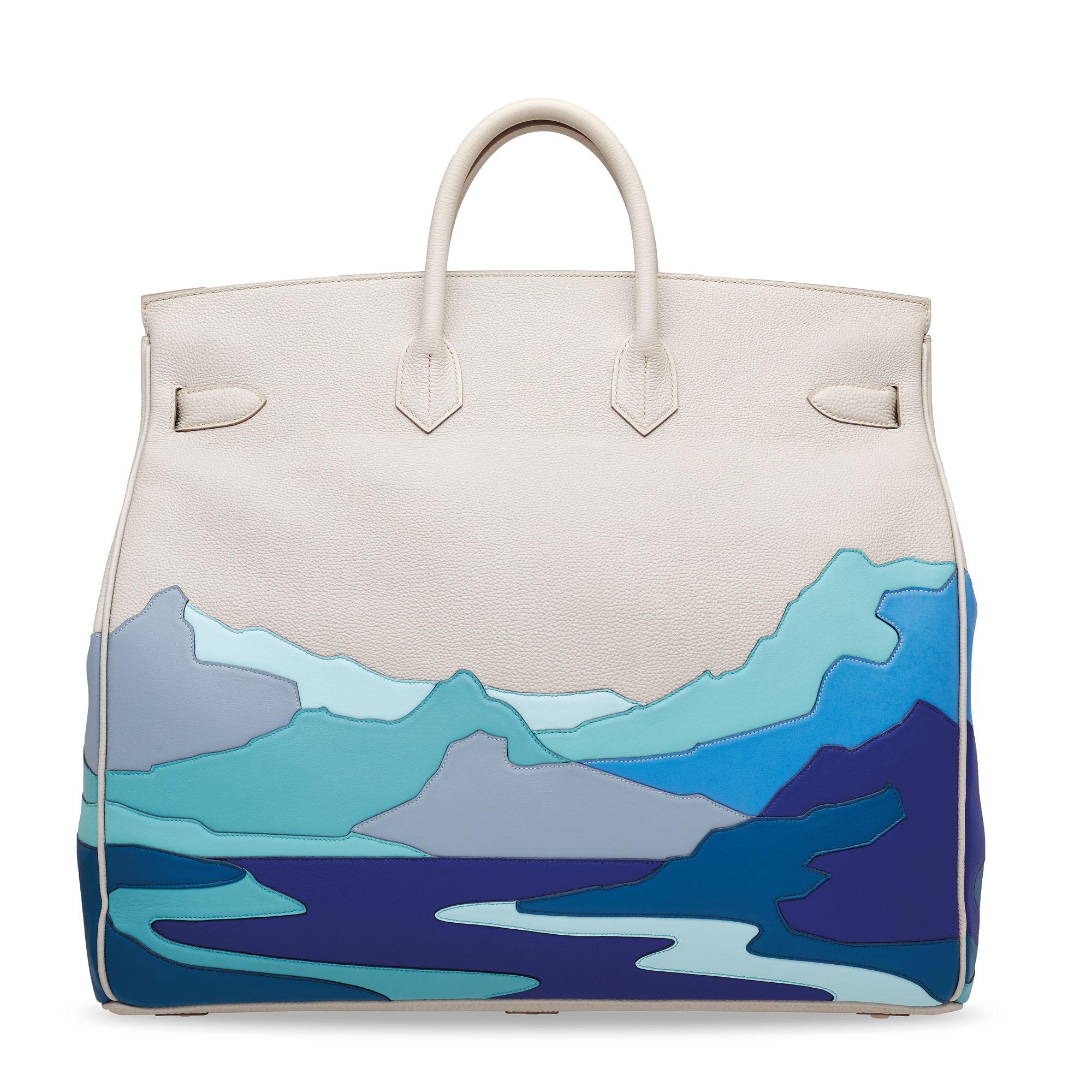 1stdibs Esclusiva Hermès HAC 50cm Strade infinite Gris Perle Multi Pelle In condizioni Nuovo a Sydney, New South Wales