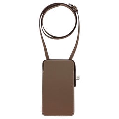 Hermes Hac A Box Limited Edition Phone Case Etoupe Tadelakt Leather Palladium  