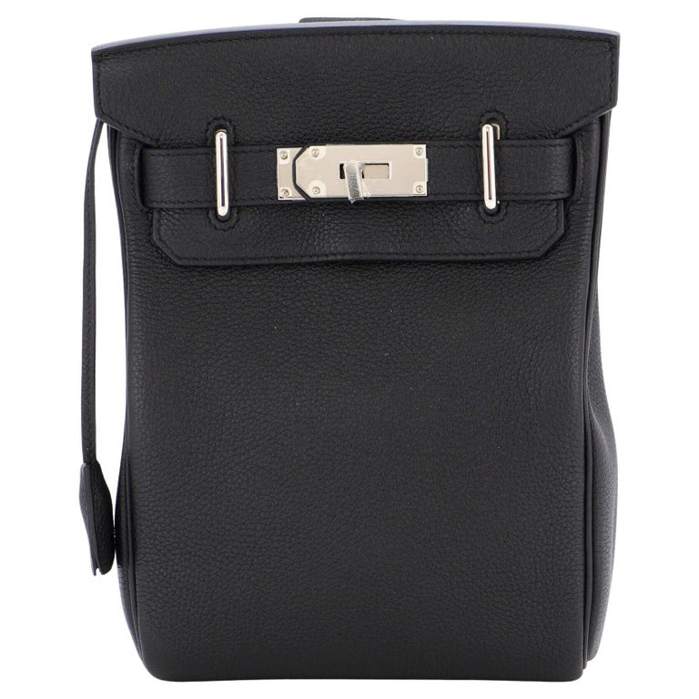 NEW BLACK HERMES HAC A DOS GM TOGO U Shoulder Bag 2022 Unisex backpack