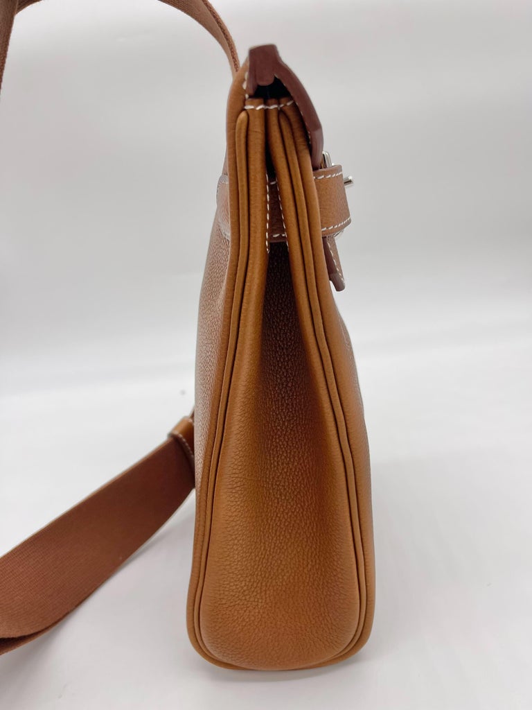 Hermes Hac A Dos Fauve Barenia Faubourg Backpack Palladium Hardware Leather