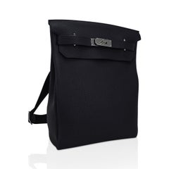 Hermes Hac a Dos GM Backpack Men's Bag Black Togo Palladium Hardware