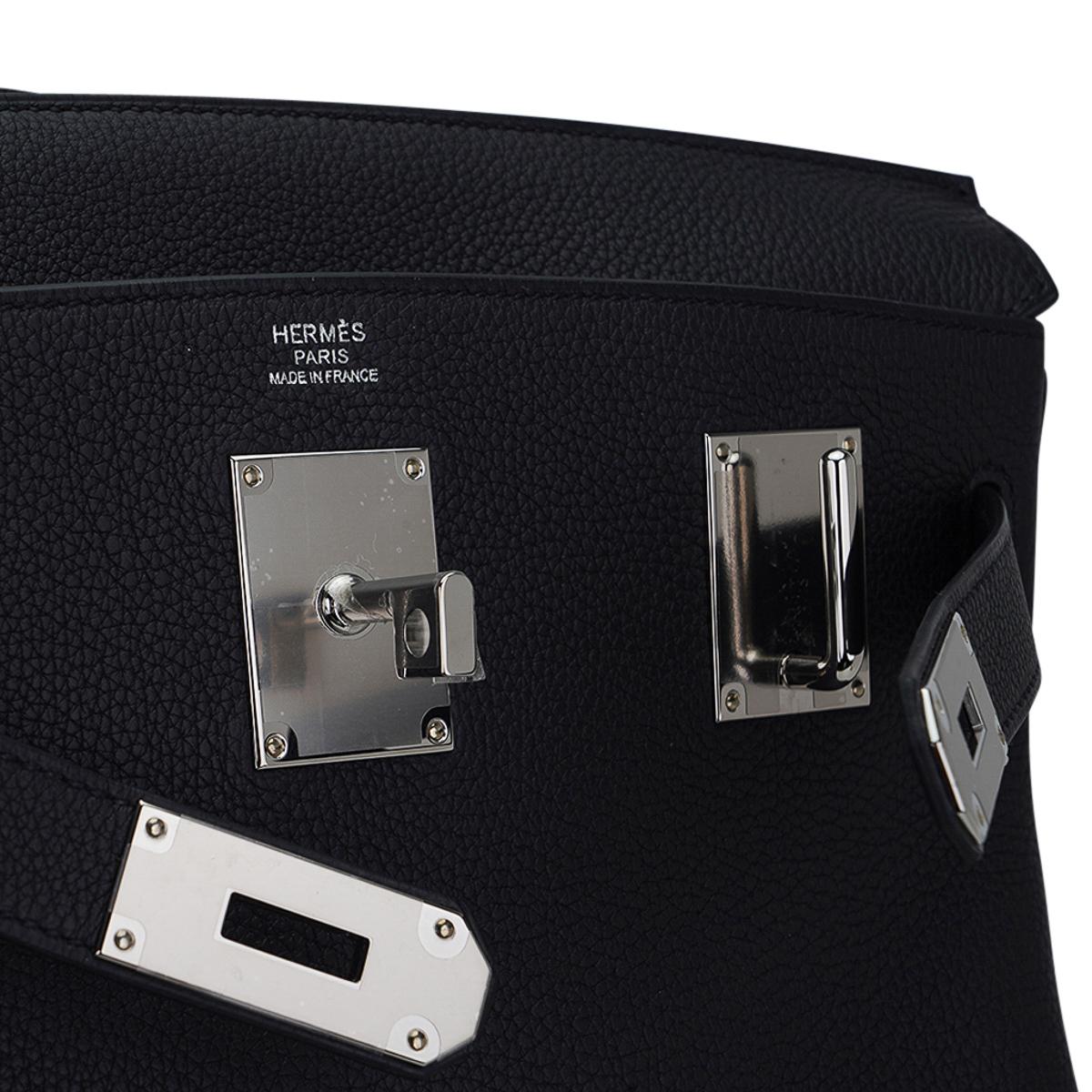 Hermes Hac a Dos GM Backpack Men's Bag Black Togo Palladium Hardware 2