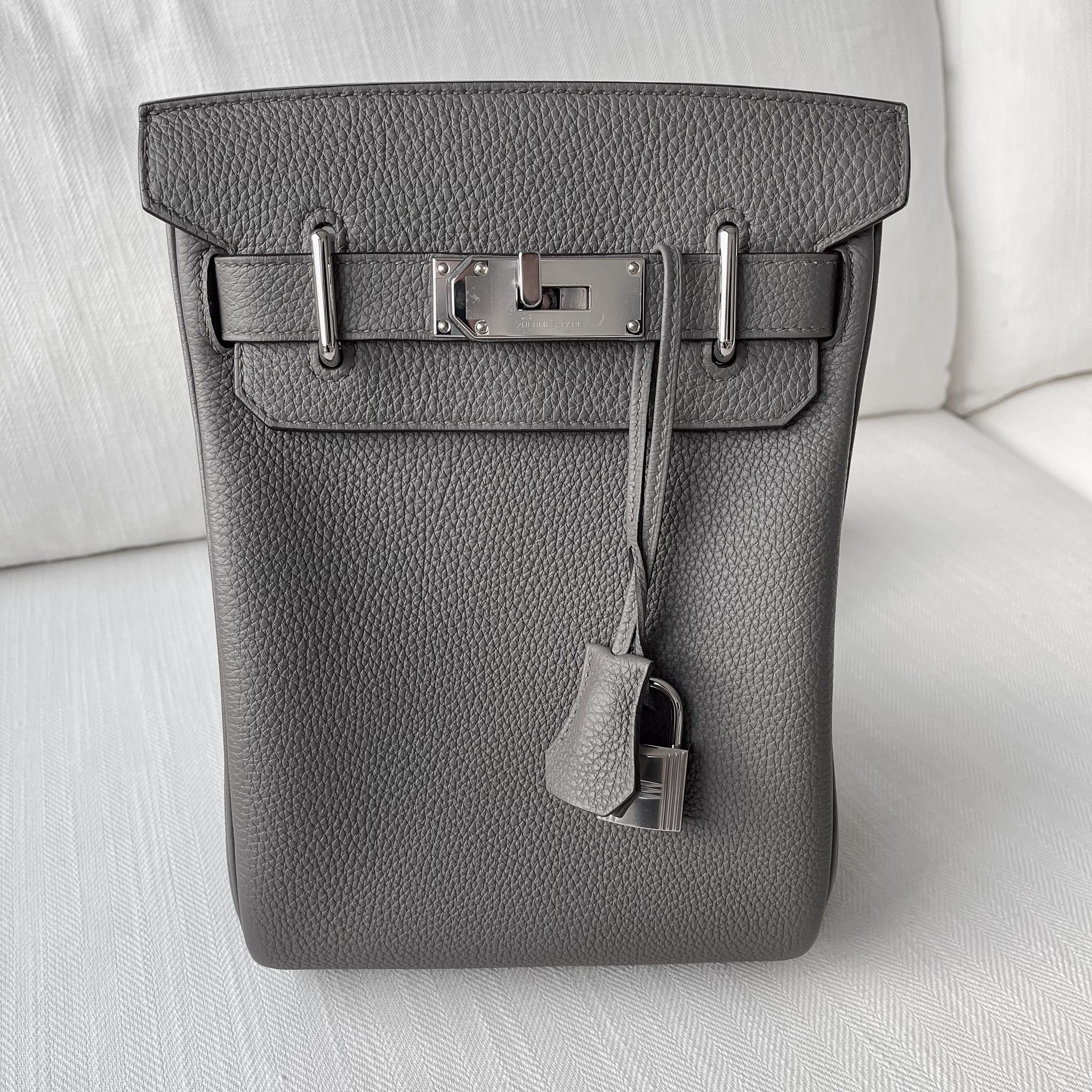 Hermes Hac A Dos, Gris Etain With Palladium Hardware, B Stamp, 2023 4