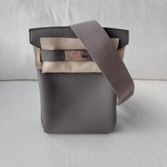 Hermes Hac A Dos, Gris Etain With Palladium Hardware, B Stamp, 2023