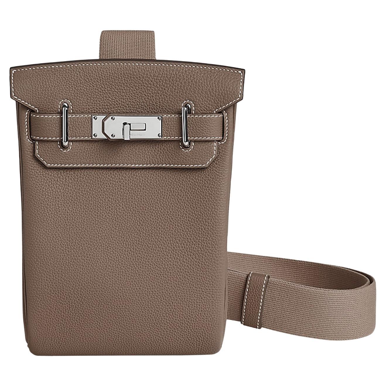 Hermes HAC A Dos PM Sac à dos Etoupe Togo Cuir Palladium Hardware en vente