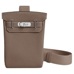 Hermes HAC A Dos PM Rucksack Etoupe Togo Leder Palladium Hardware