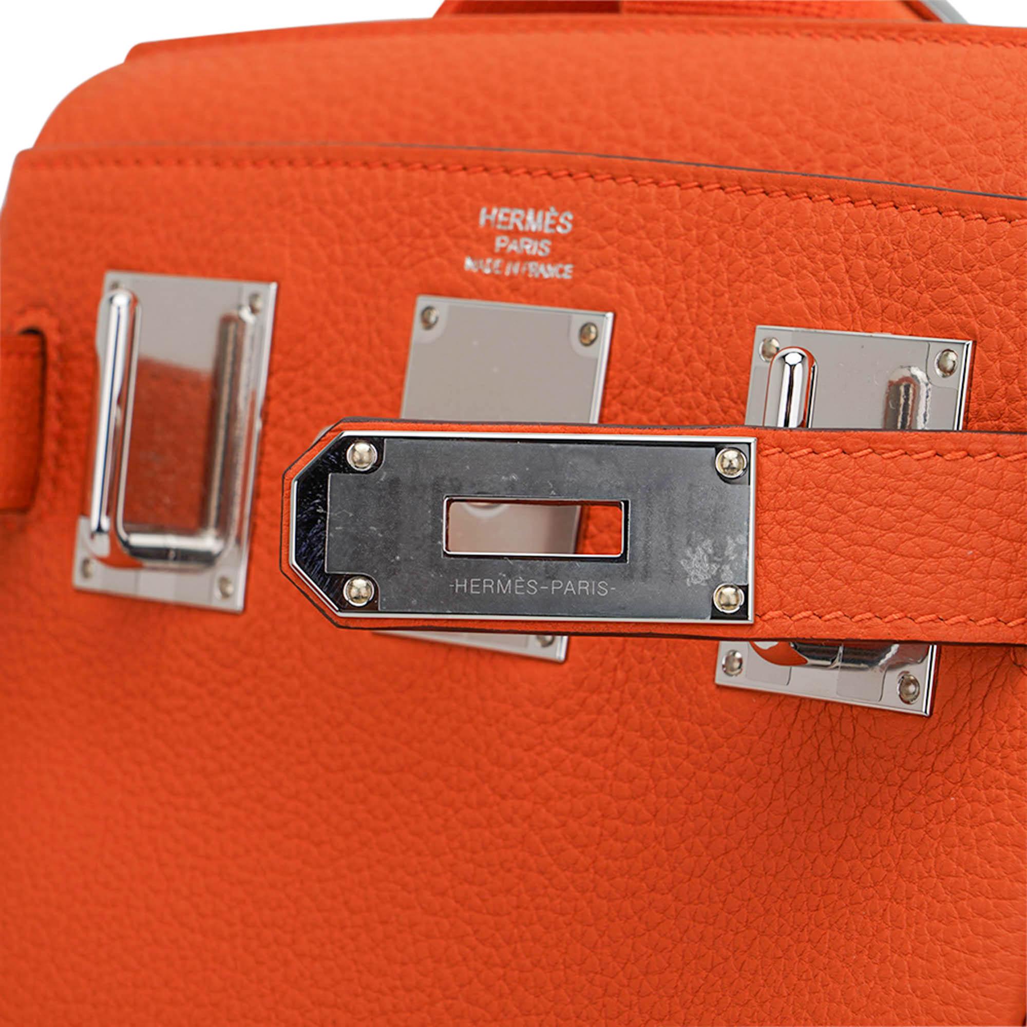 Sac à dos Hermes Hac a Dos PM Cuir Feu Togo avec accessoires Palladium Neuf à Miami, FL