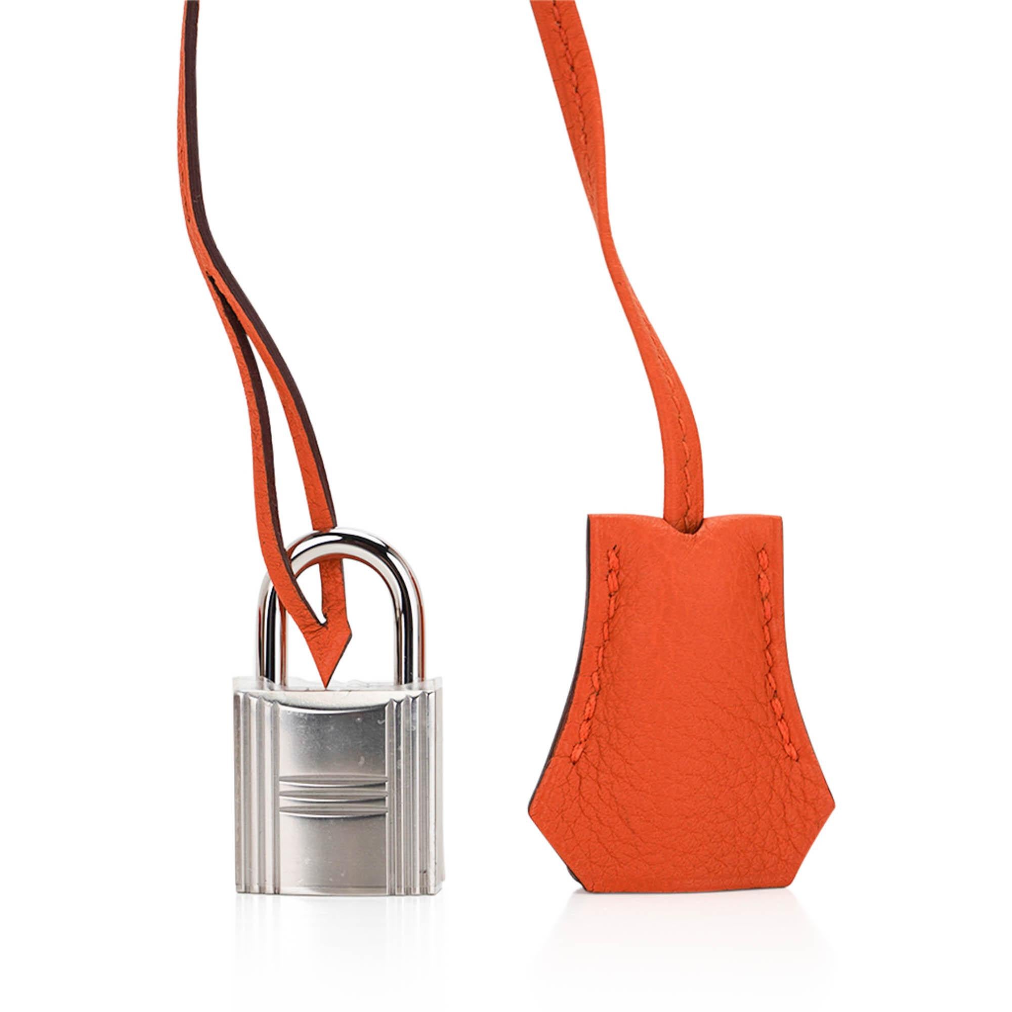 Sac à dos Hermes Hac a Dos PM Cuir Feu Togo avec accessoires Palladium 3