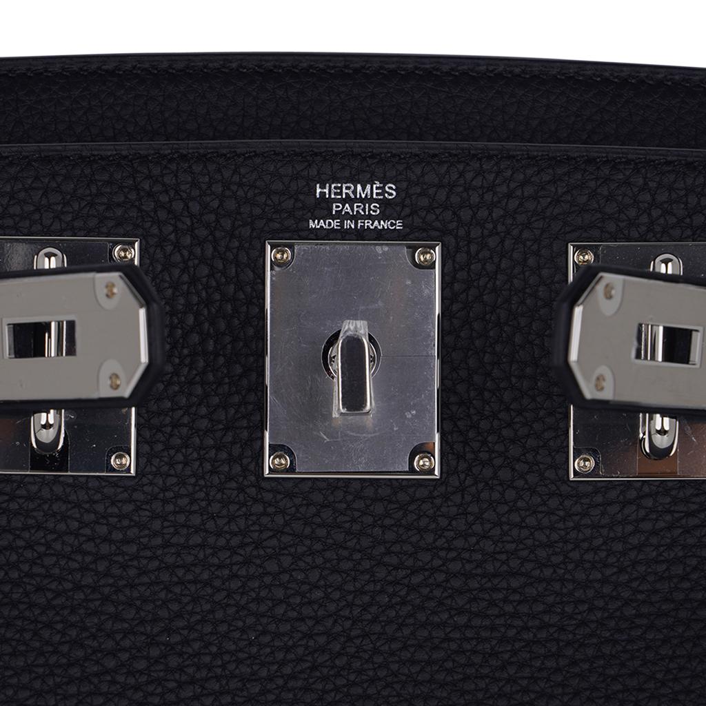 Hermes Hac a Dos PM Backpack Men's Bag Black Togo Palladium Hardware 5