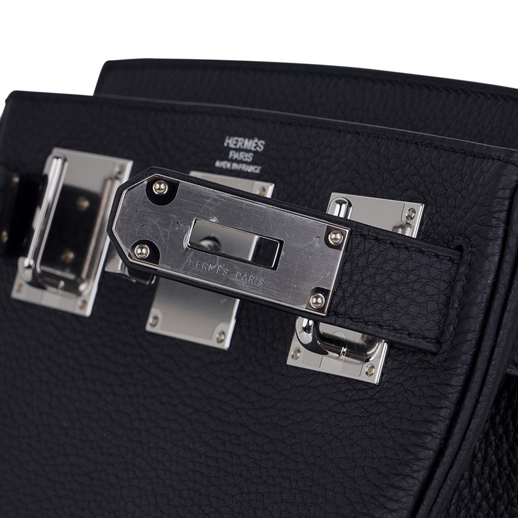 Hermes Hac a Dos PM Backpack Men's Bag Black Togo Palladium Hardware For Sale 2