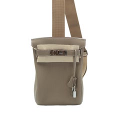 Hermes HAC A Dos PM Etoupe Togo with Palladium Hardware