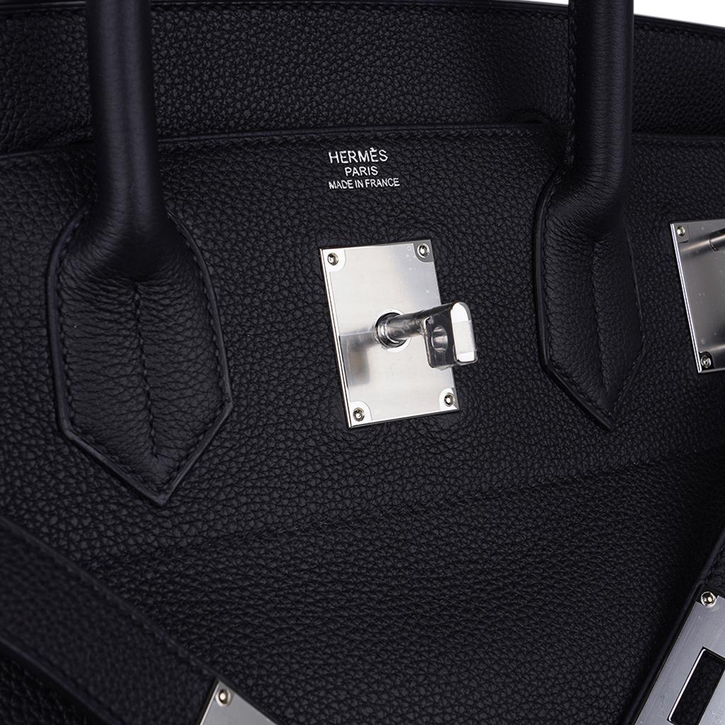 Hermes Hac Birkin 40 Sac Noir Palladium Hardware Togo Leather Pour hommes en vente