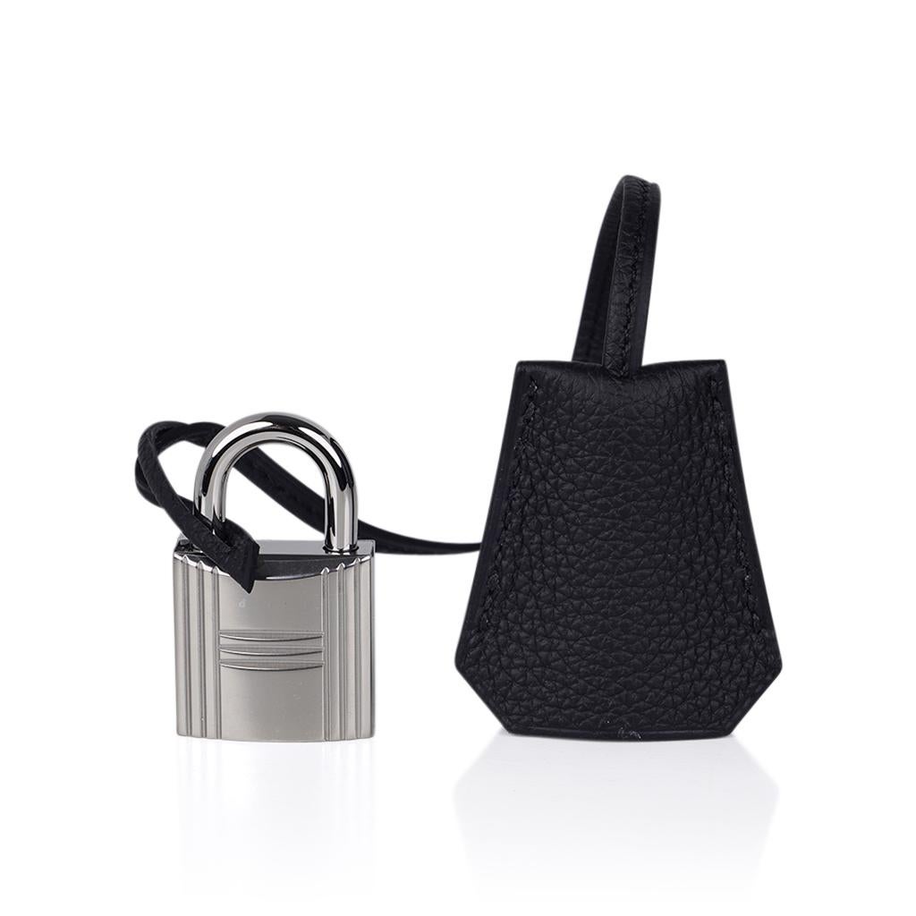 Men's Hermes Hac Birkin 40 Bag Black Palladium Hardware Togo Leather For Sale