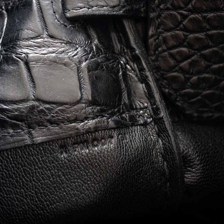 Hermès Birkin 40 Matte Porosus Crocodile Black