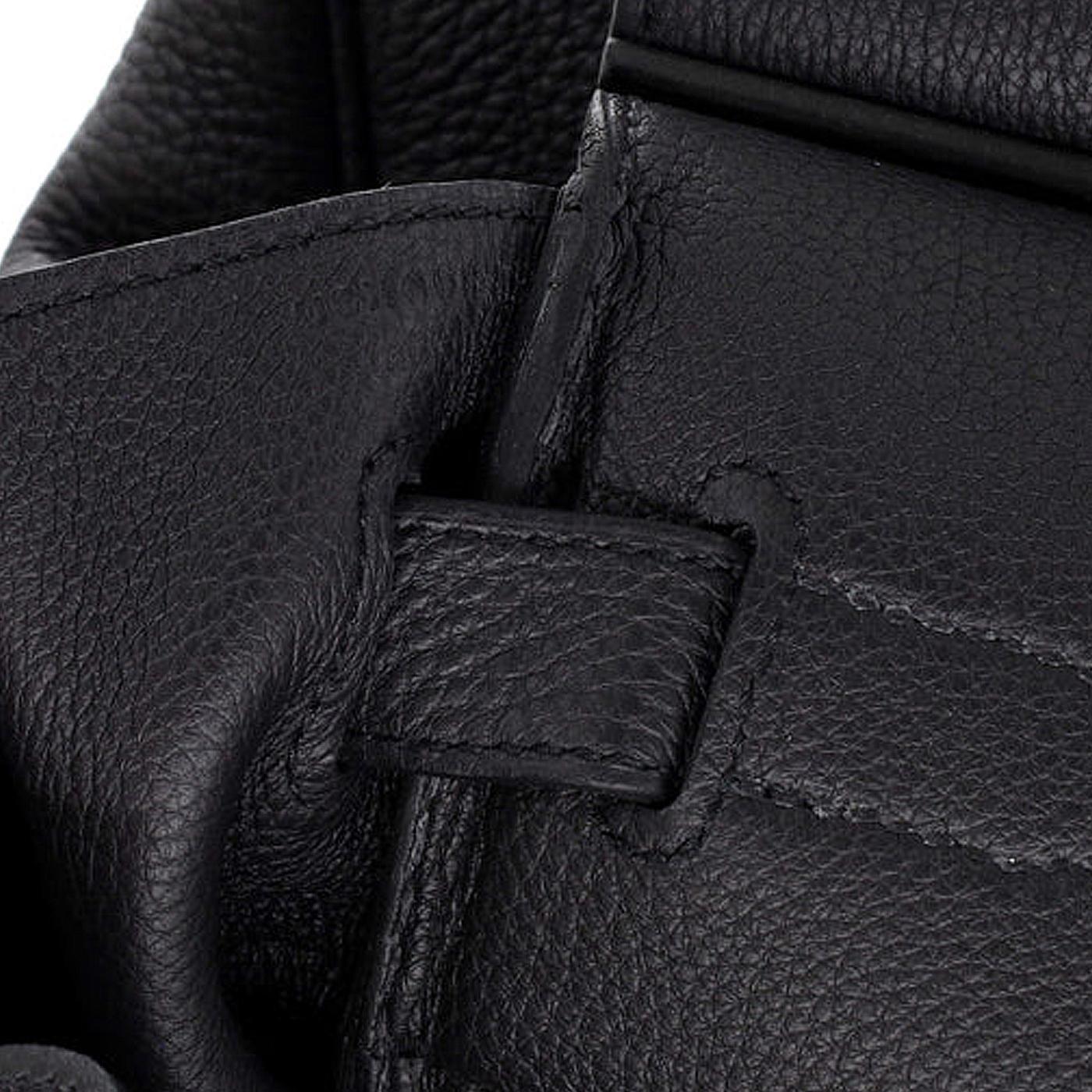 Hermes HAC Birkin 40 Noir Togo Leather with Palladium Hardware Bag 3