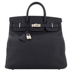 Hermes HAC Birkin 40 Noir Togo Leather with Palladium Hardware Bag