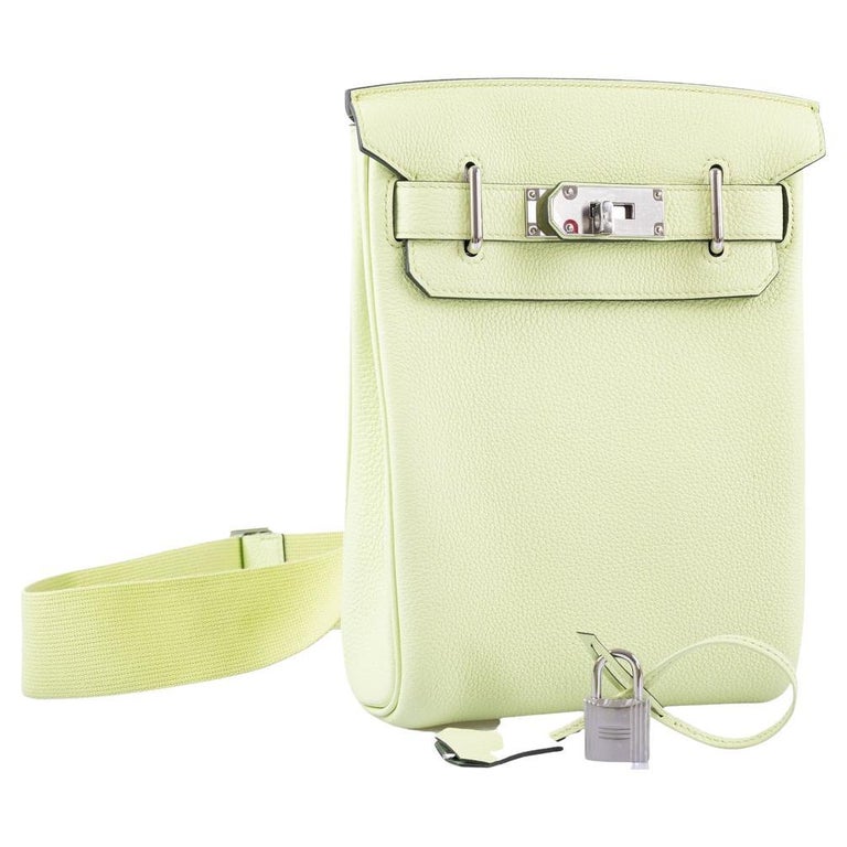 Hermes Hac A Dos PM Backpack in Vert de Gris Togo with Palladium