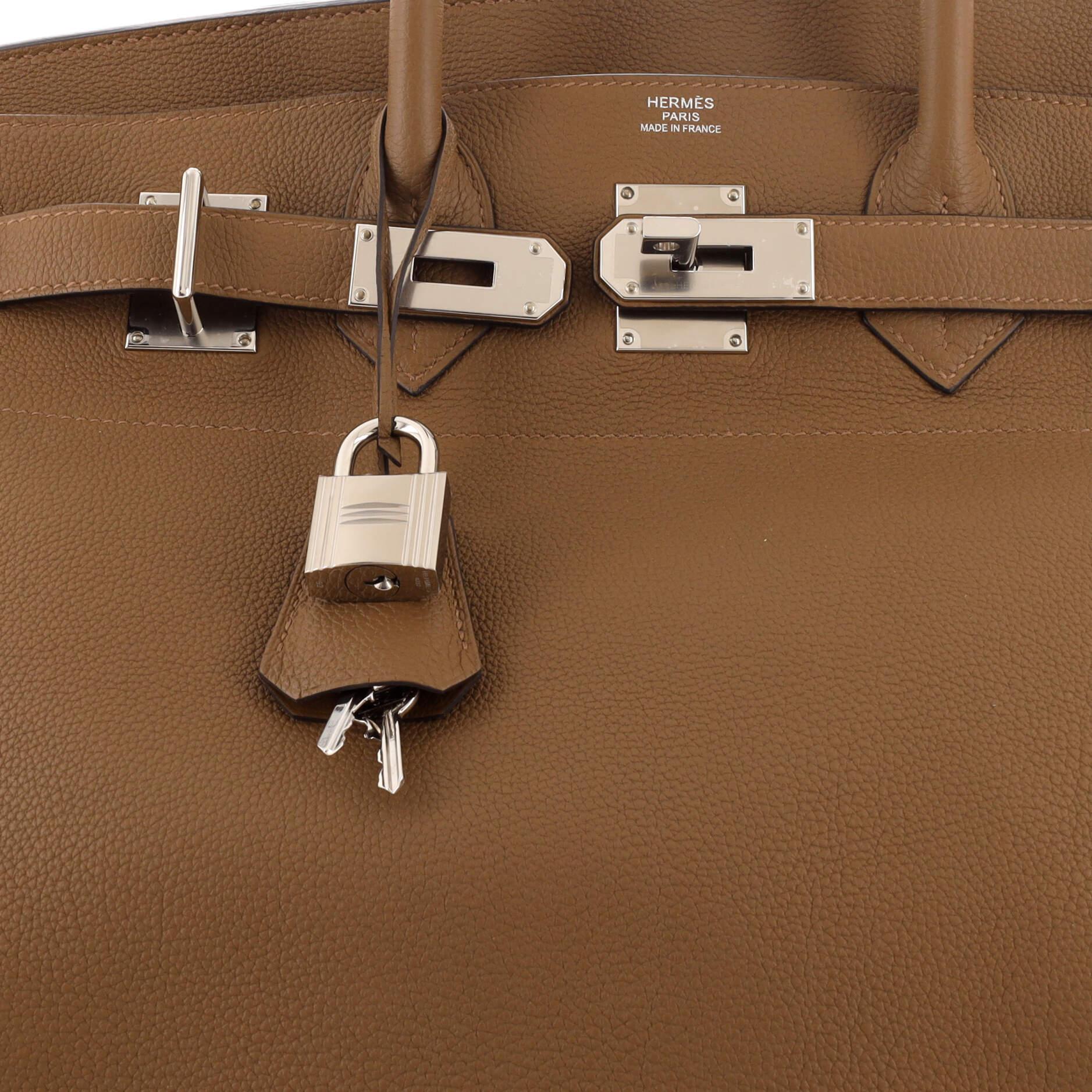 Hermes HAC Birkin Bag Alezan Togo with Palladium Hardware 40 3