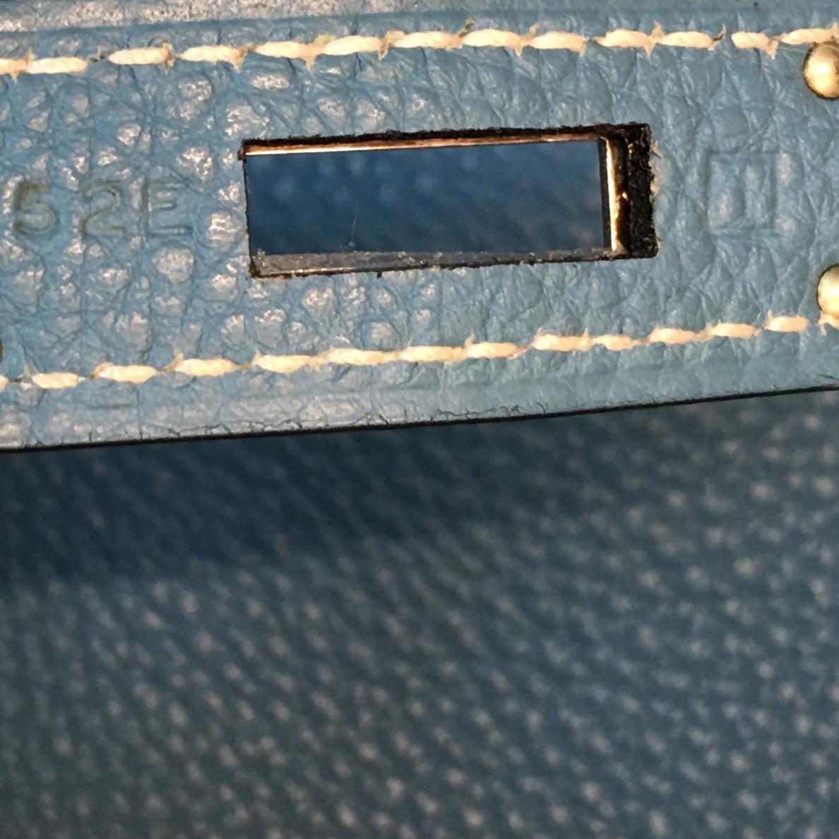 Hermes HAC Birkin Bag Bleu Jean Togo with Palladium Hardware 28 2