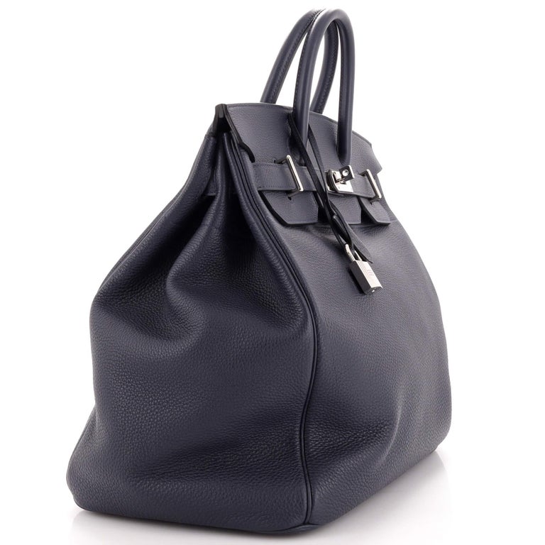 Hermès Birkin Bleu Nuit Togo HAC 40 Palladium Hardware, 2022 (Very Good), Blue/Silver Womens Handbag