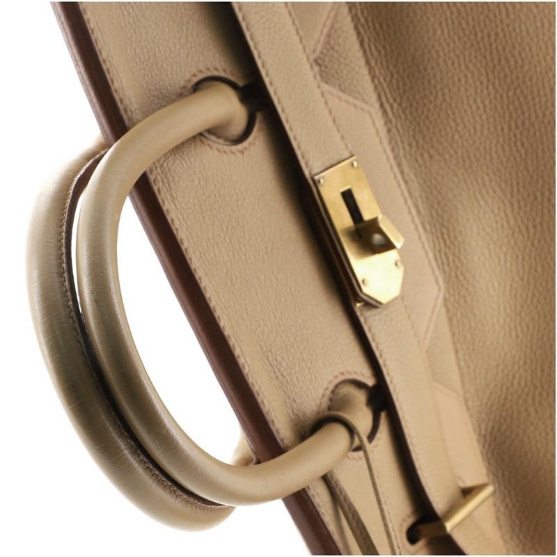 Hermes HAC Birkin Bag Brown Clemence with Gold Hardware 50 4