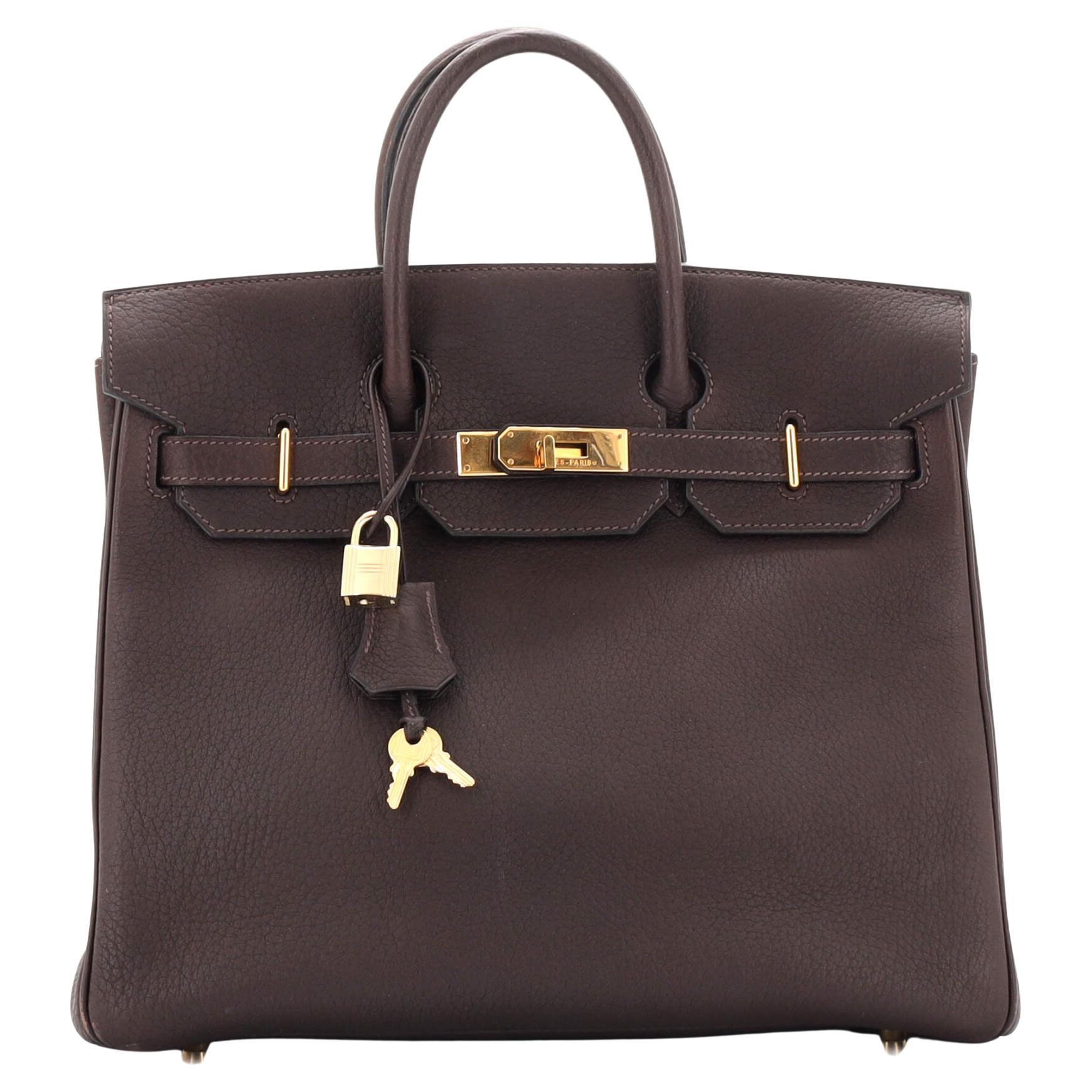 Hermes HAC Birkin Bag Cocoan Fjord with Gold Hardware 32 For Sale at 1stDibs