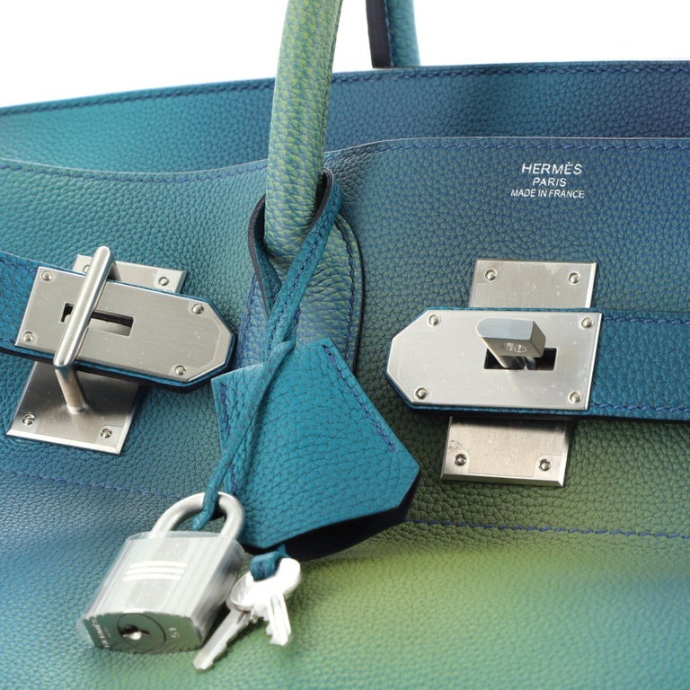 Hermes HAC Birkin Bag Cosmos Togo with Brushed Palladium Hardware