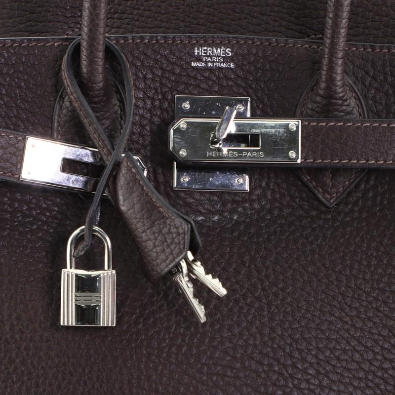 Hermes HAC Birkin Bag Ebene Fjord With Palladium Hardware 28 1