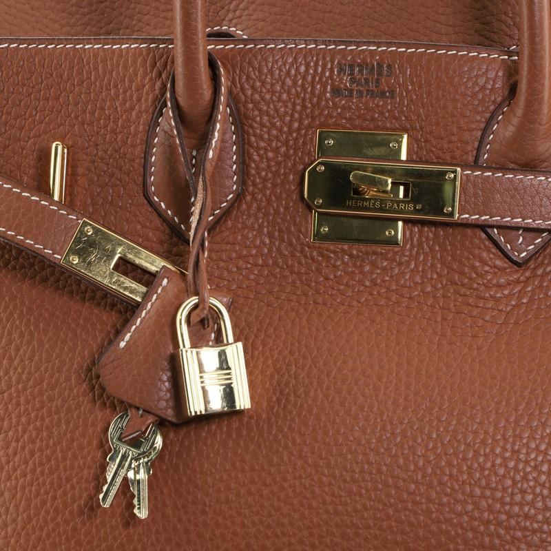 Hermes HAC Birkin Bag Etrusque Clemence with Gold Hardware 32 3