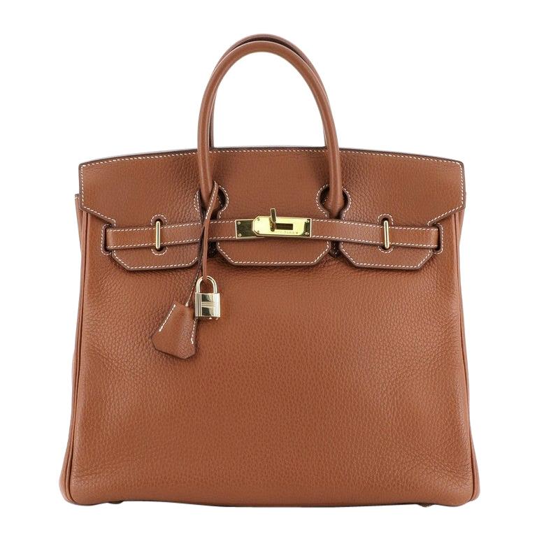 Hermes HAC Birkin Bag Etrusque Clemence with Gold Hardware 32