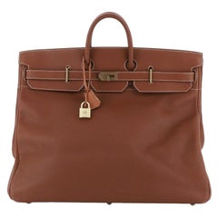 Hermes HAC Birkin Bag Etrusque Fjord with Gold Hardware 55