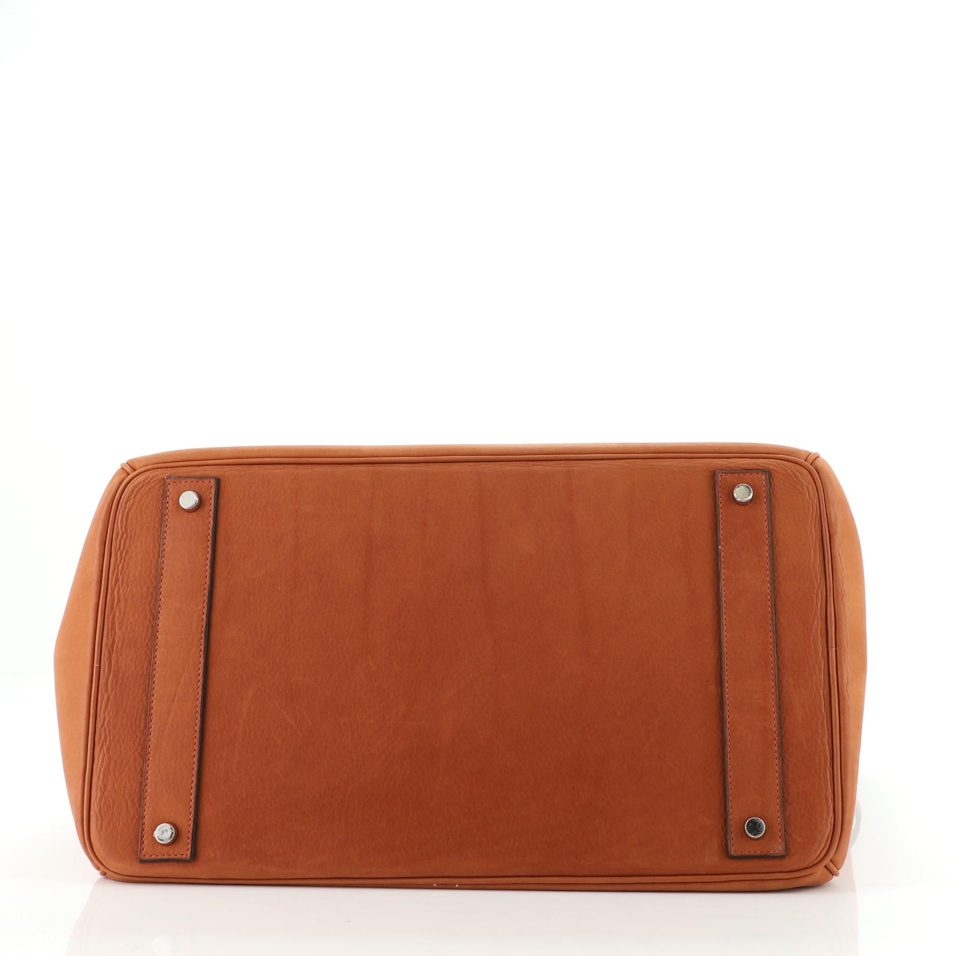 Hermes HAC Birkin Tasche Fauve Taurillon Sattel mit gebürstetem Palladium Hardw für Damen oder Herren