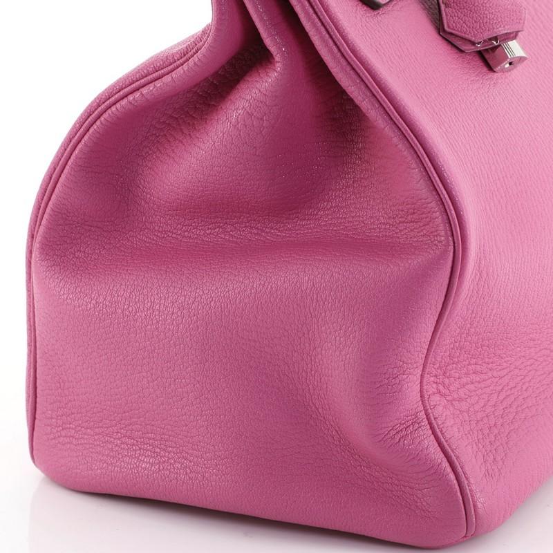 Hermes HAC Birkin Bag Fuchsia Chevre de Coromandel with Palladium Hardwar 2