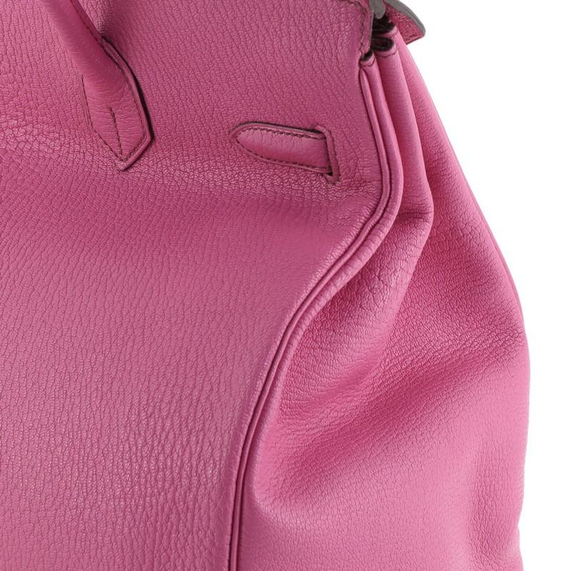 Hermes HAC Birkin Bag Fuchsia Chevre de Coromandel with Palladium Hardwar 4