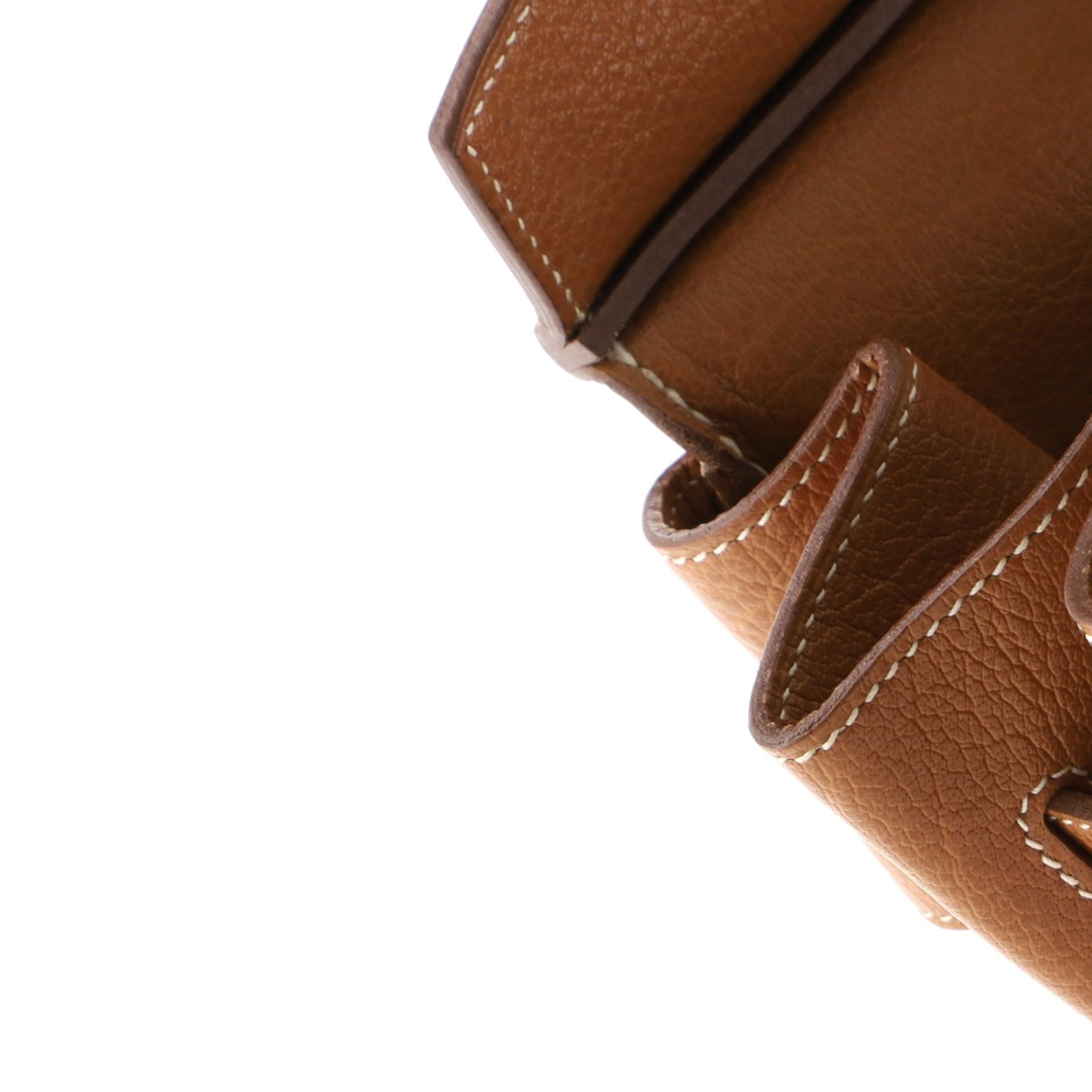 Hermes HAC Birkin Bag Gold Buffalo Skipper With Gold Hardware 50 2