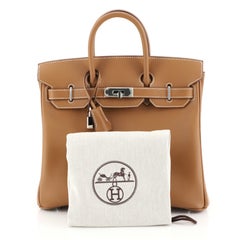 Hermes HAC Birkin Bag Gold Epsom with Palladium Hardware 28