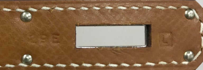 Hermes HAC Birkin Bag Chocolate Epsom with Palladium Hardware 28