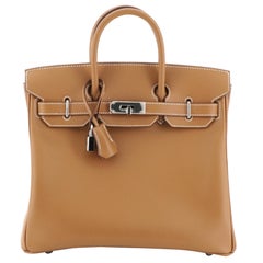 Hermes HAC Birkin Bag Gold Epsom with Palladium Hardware 28