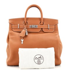 Hermes HAC Birkin Bag Gold Togo with Palladium Hardware 40